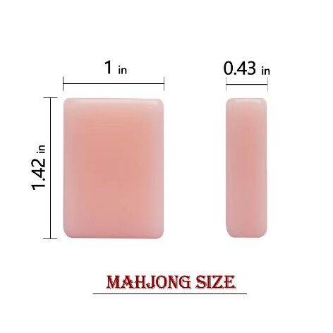 Belle Epoque Rose acrylic mahjong tile set in pastel rose