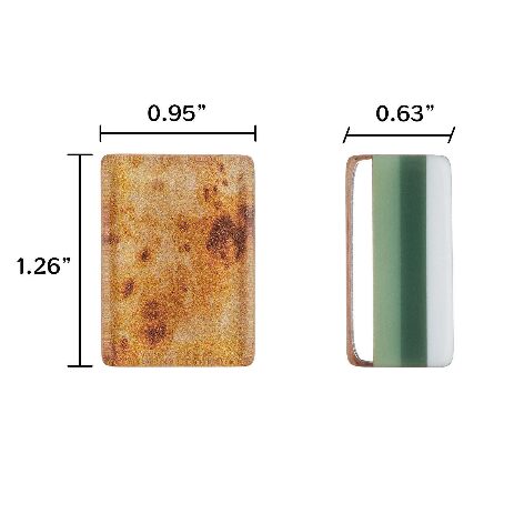 Zen Forest acrylic mahjong tile set in earthy pastel green